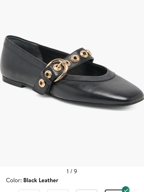 Dolce Vita Shoes - Dolce Vita Black Leather Mary Jane Flat with Gold Buckle